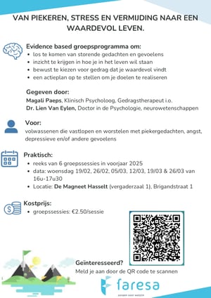 Flyers groepsaanbod ACT workshops voorjaar 2025